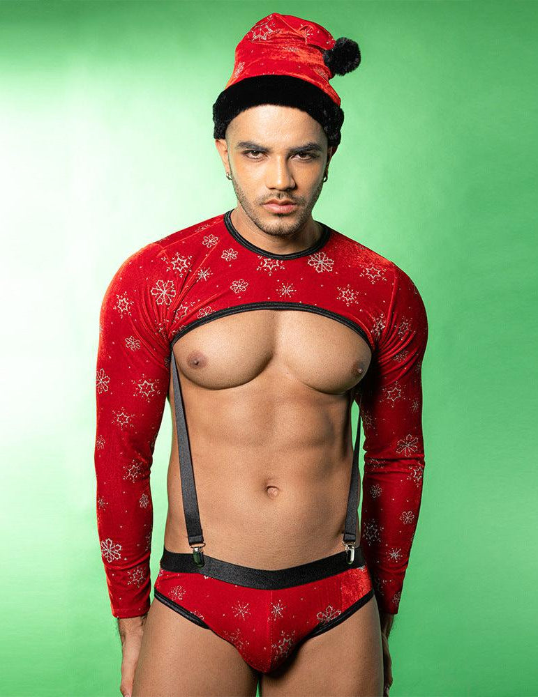 Santa Bodysuit Herren Sexy Weihnachts- & Neujahrs-Kostm (Slim Fit, BIMONI Santa Bodysuit Herren Sexy Weihnachts- & Neujahrs-Kostm (Slim Fit, BIMONI