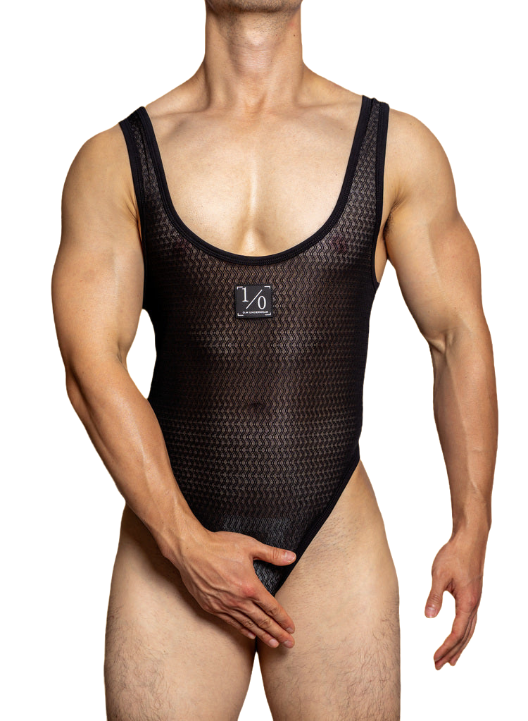 Fitness Wrestling Singlet Bodysuit Netz