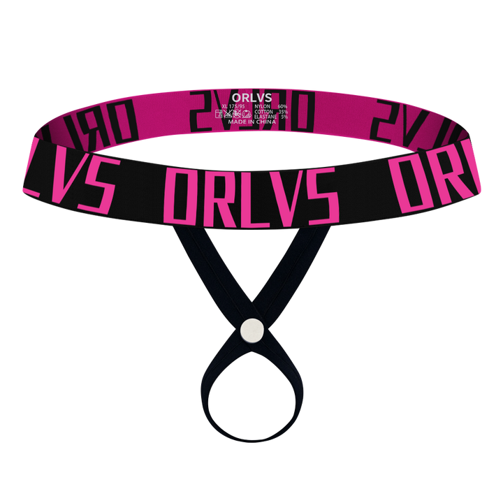 ORLVS Low-Rise Jock Crossed Band Jockstrap - ORLVS Low-Rise Jock Crossed Band Jockstrap - Pink / M (Europe Size S) - BIMONI