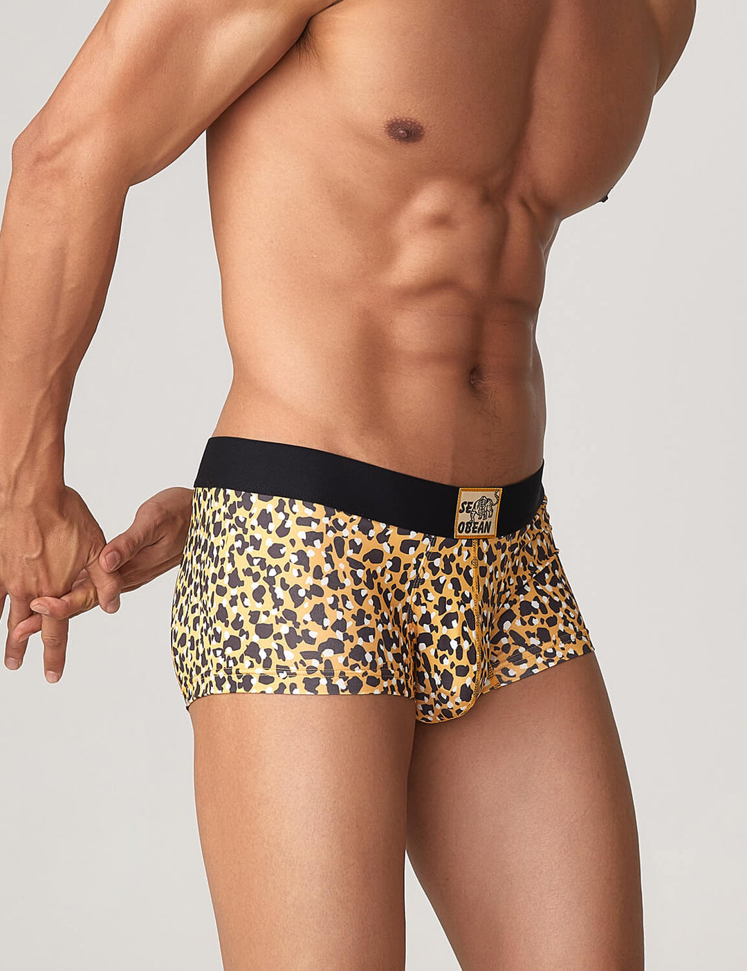 SEOBEAN Low-Rise Elastic Boxerbriefs Tiger