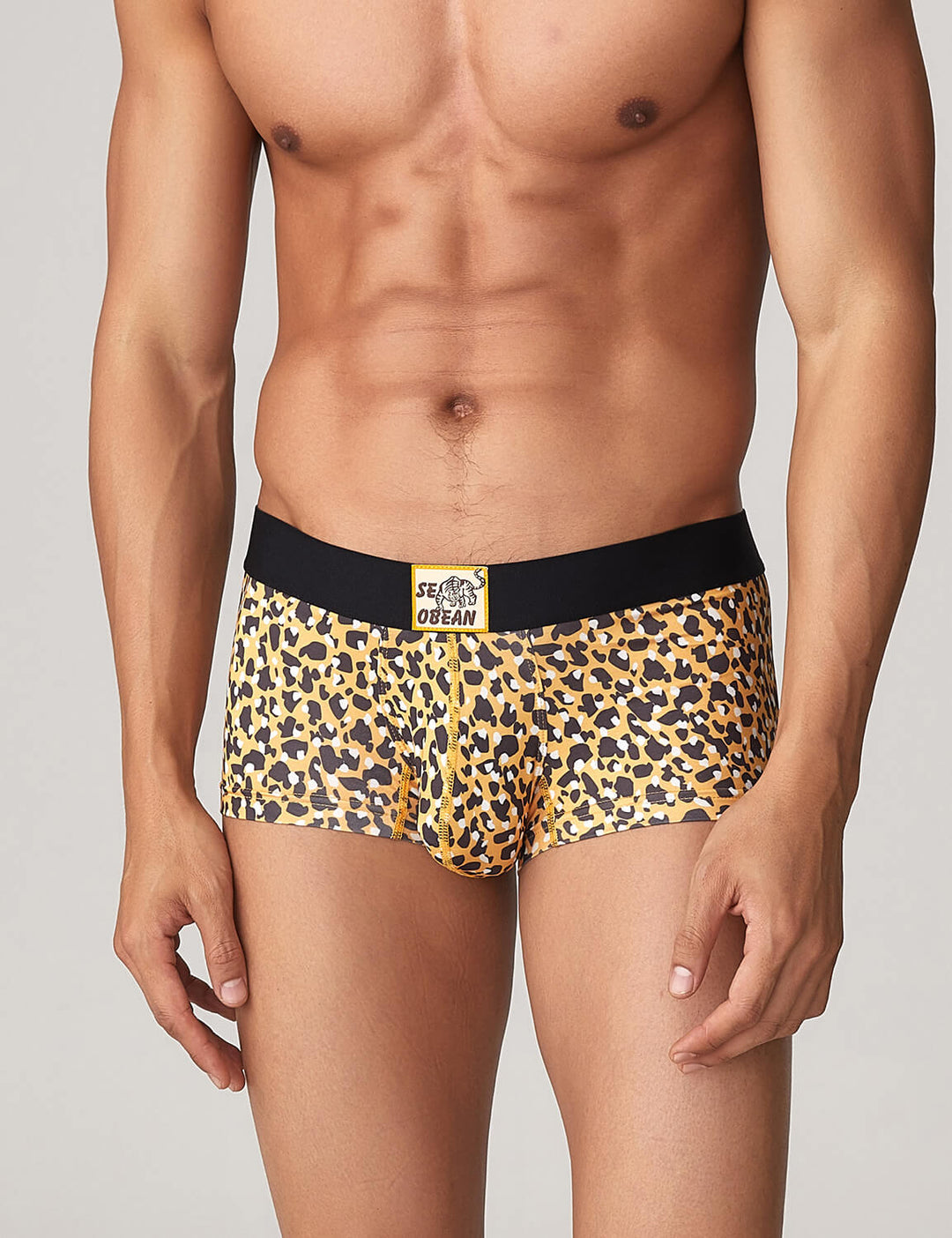 SEOBEAN Low-Rise Elastic Boxerbriefs Tiger - SEOBEAN Low-Rise Elastic Boxerbriefs Tiger - Leopard / M (Europe Size S) - BIMONI