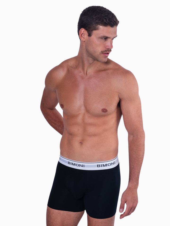 BIMONI Herren Lange Retroshorts Boxershorts – aus langstapeliger Premium-Baumwolle
