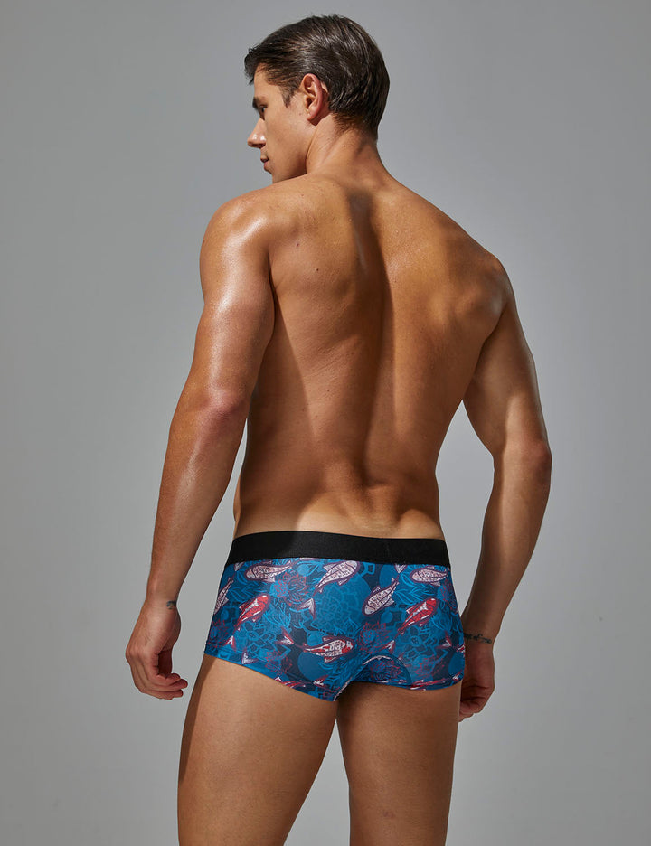 Low-Rise Ultra Dünn Trunk Boxer Brief Stretchy Nylon