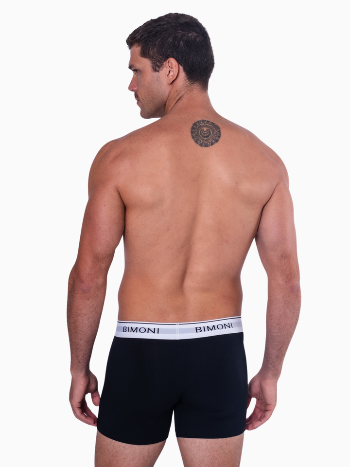BIMONI Herren Lange Retroshorts Boxershorts – aus langstapeliger Premium-Baumwolle