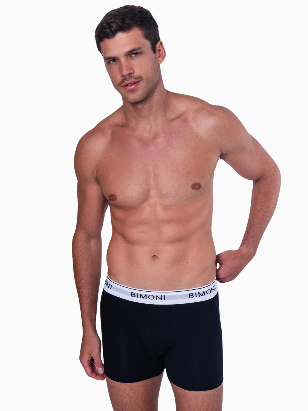 BIMONI Herren Lange Retroshorts Boxershorts – aus langstapeliger Premium-Baumwolle