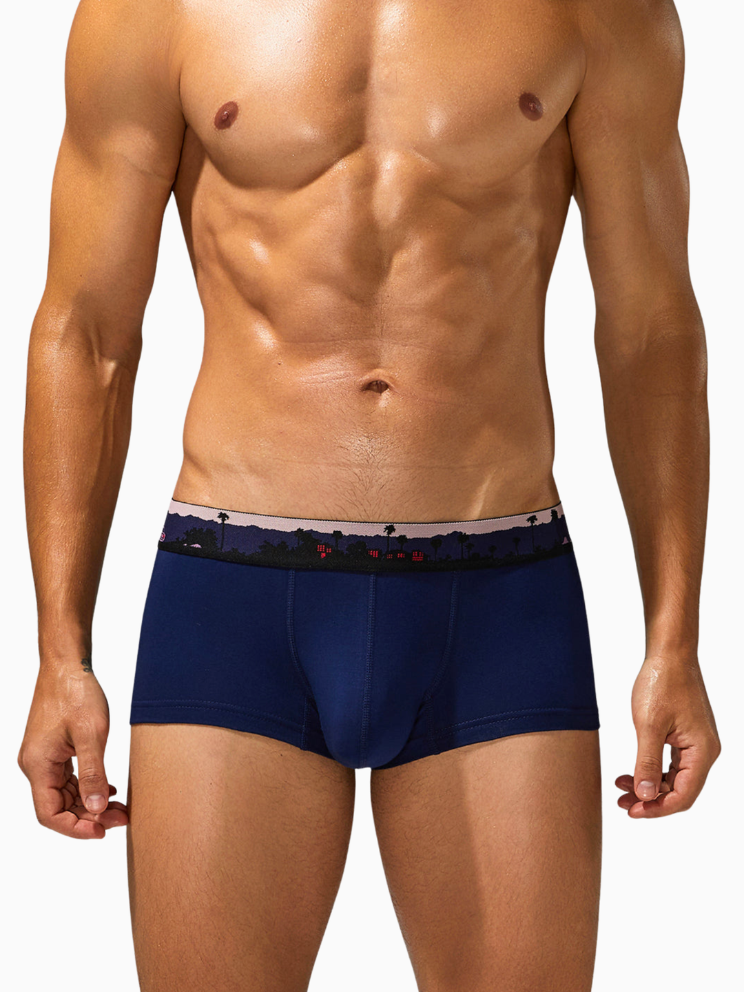Trunk-Boxershorts aus Baumwolle mit Landscape-Bund