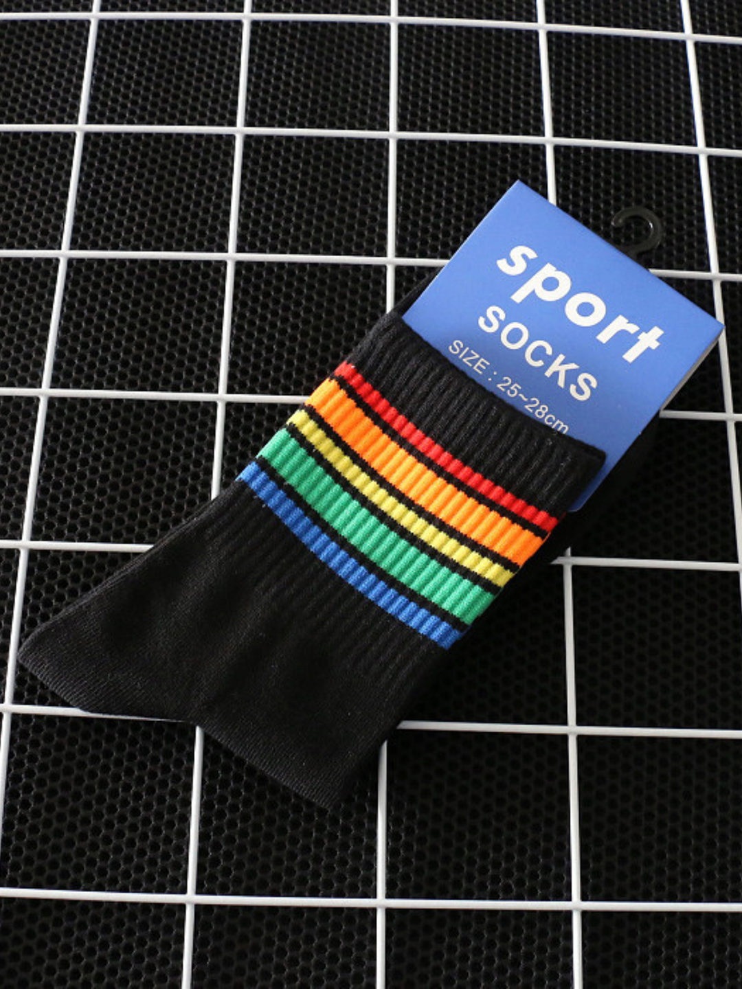 Baumwolle Herrensocken 1 Paar Regenbogen