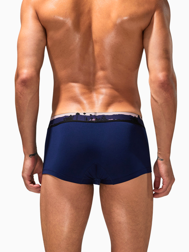 Trunk-Boxershorts aus Baumwolle mit Landscape-Bund