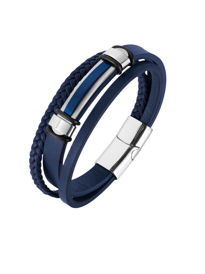 Armband Edelstahl Kunstleder