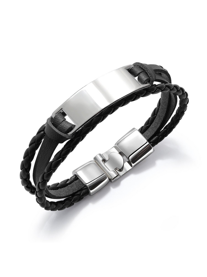 Armband Titan mit Leder