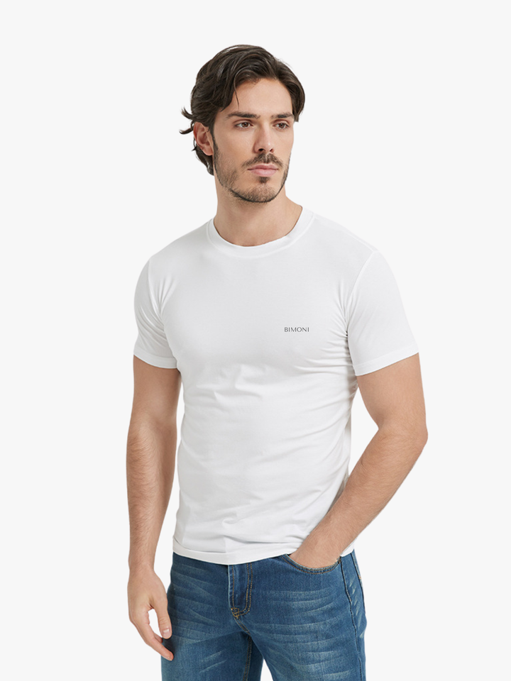 Elastisch BIMONI T-Shirt mit Rund-Ausschnitt