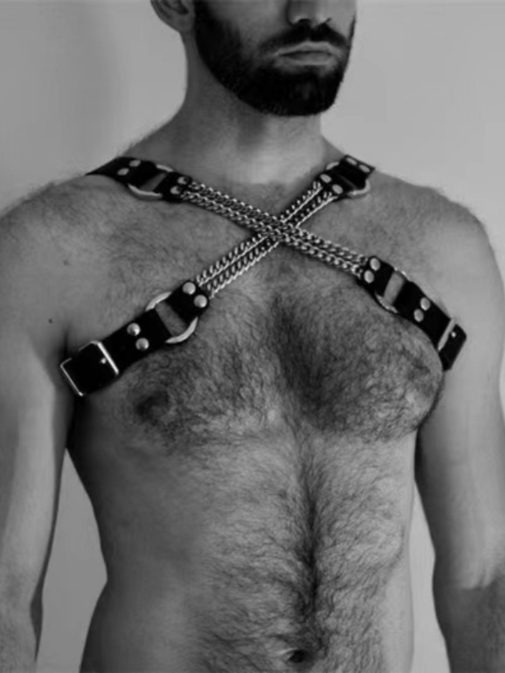 Vest Hals Bondage Harness mit Kette