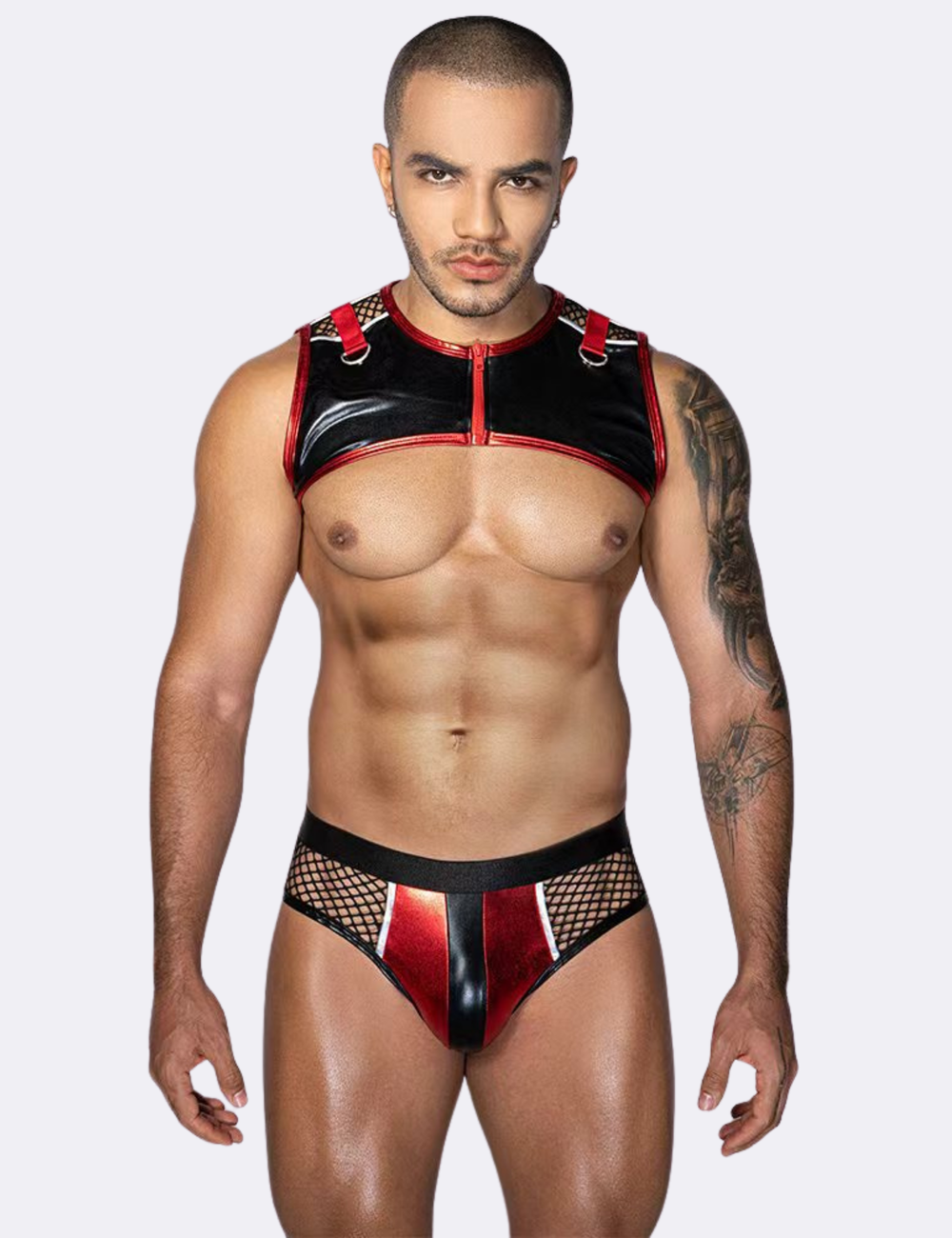 Herrenkostüm Anzug Bodysuit Harness Brief