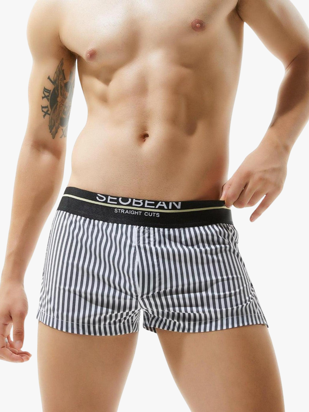 Stripes Waist Loose Low-Rise Boxer