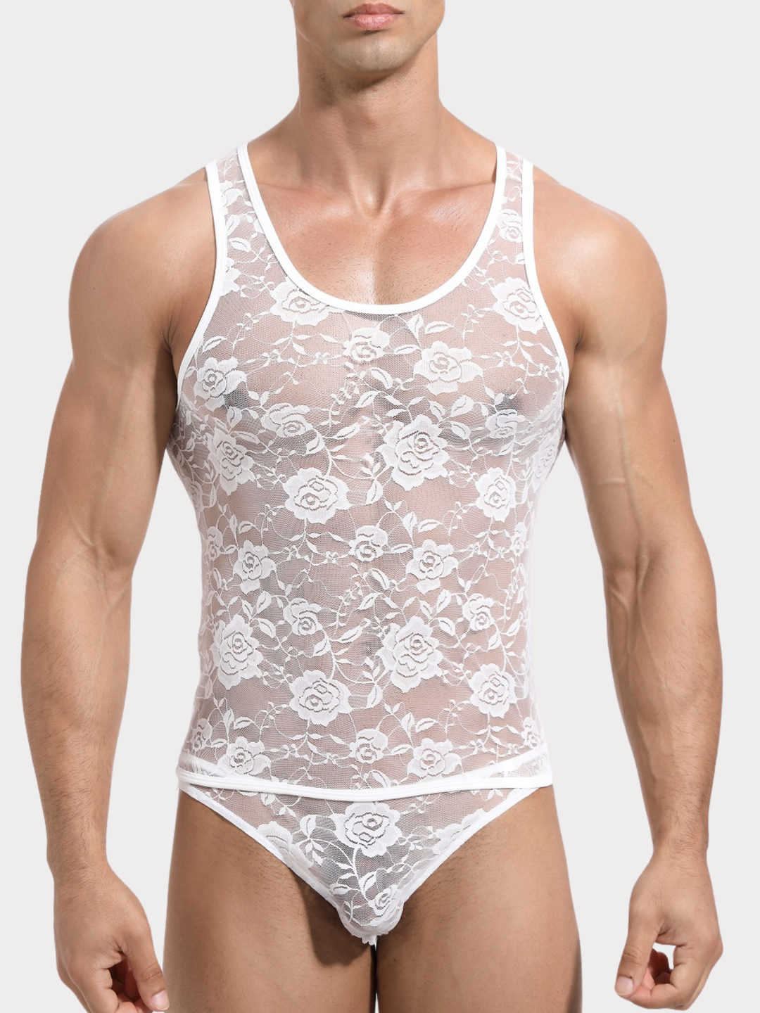 Ärmelloses Bunt Top Unterwäsche Spitzen