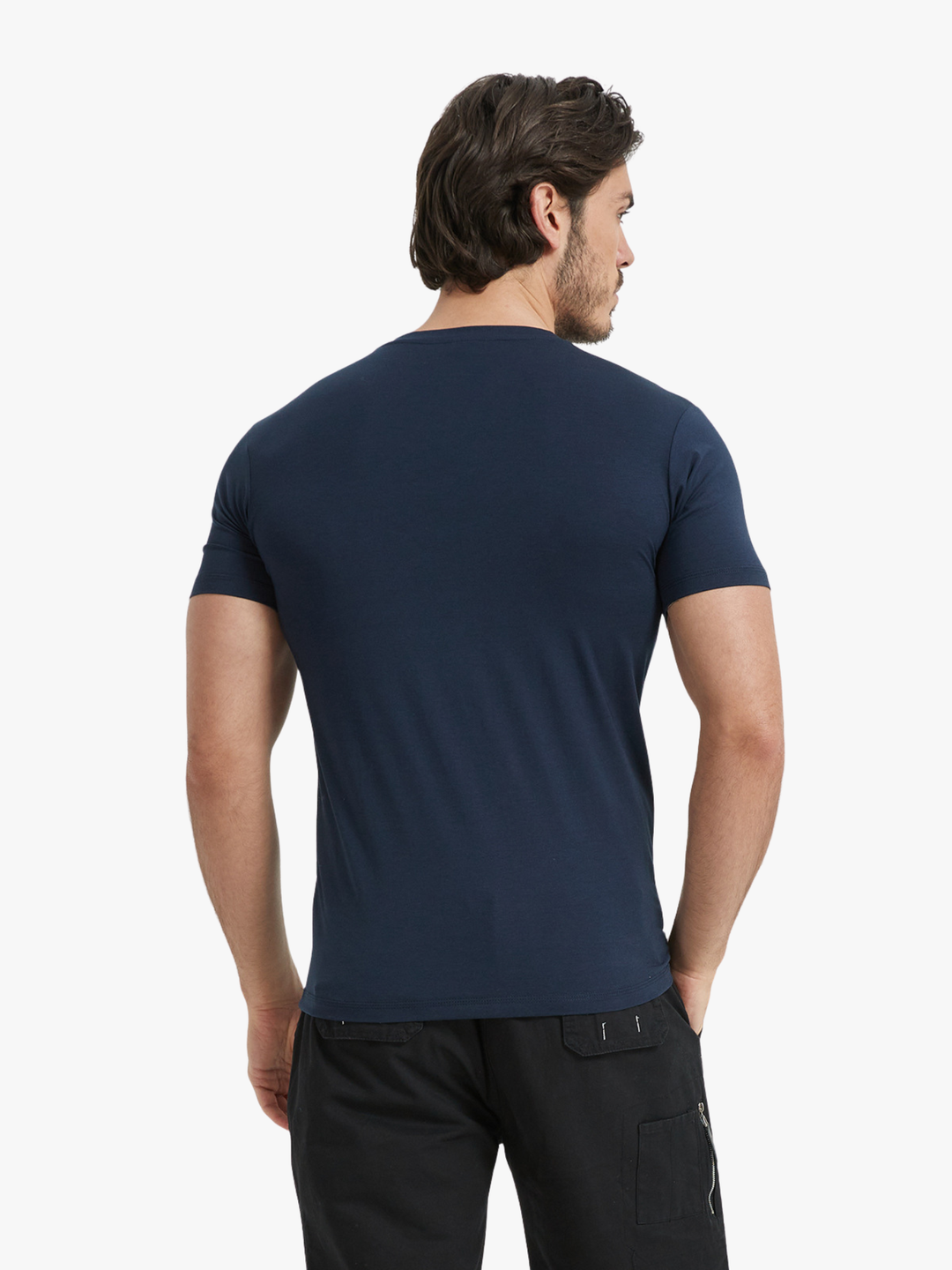 BIMONI T-Shirt mit V-Ausschnitt Extra Elastisch