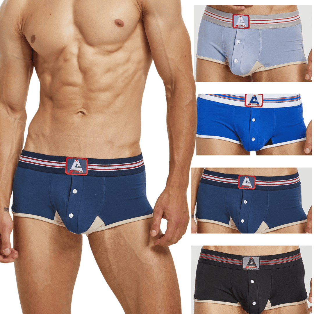 SEOBEAN Low-Rise Boxerbriefs Solid Casual