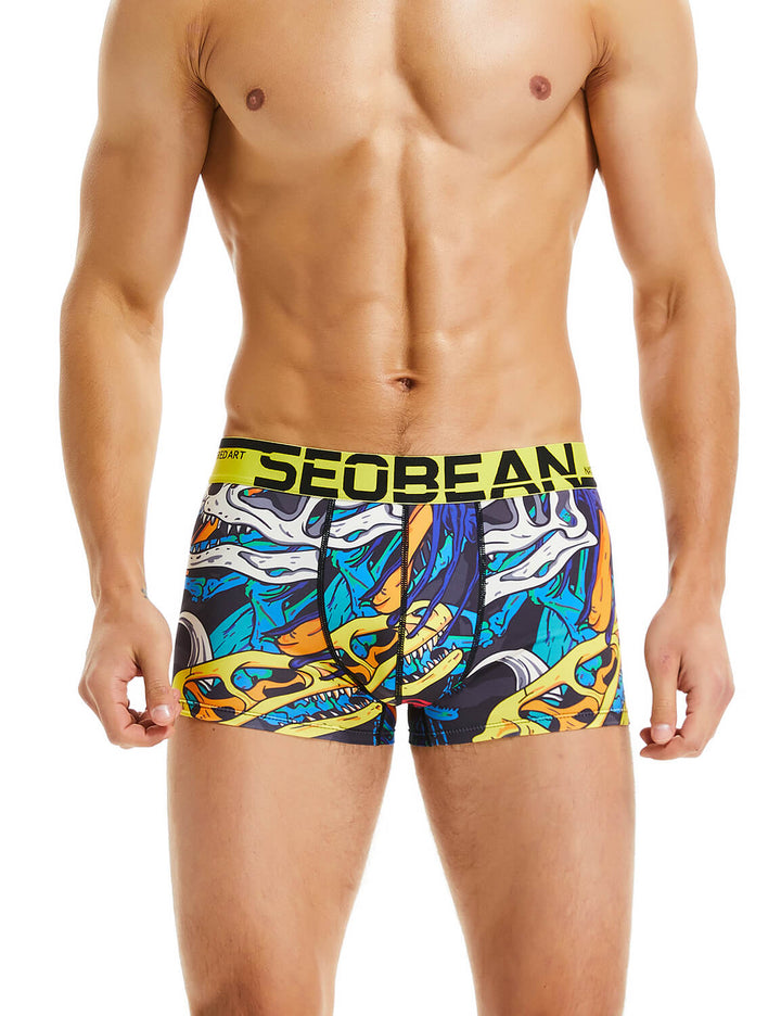 SEOBEAN Classic Solid Low-Rise Boxershort GRAFFITI "Take Brake" - SEOBEAN Classic Solid Low-Rise Boxershort GRAFFITI "Take Brake" - Schwarz / M (Europe Size S) - BIMONI