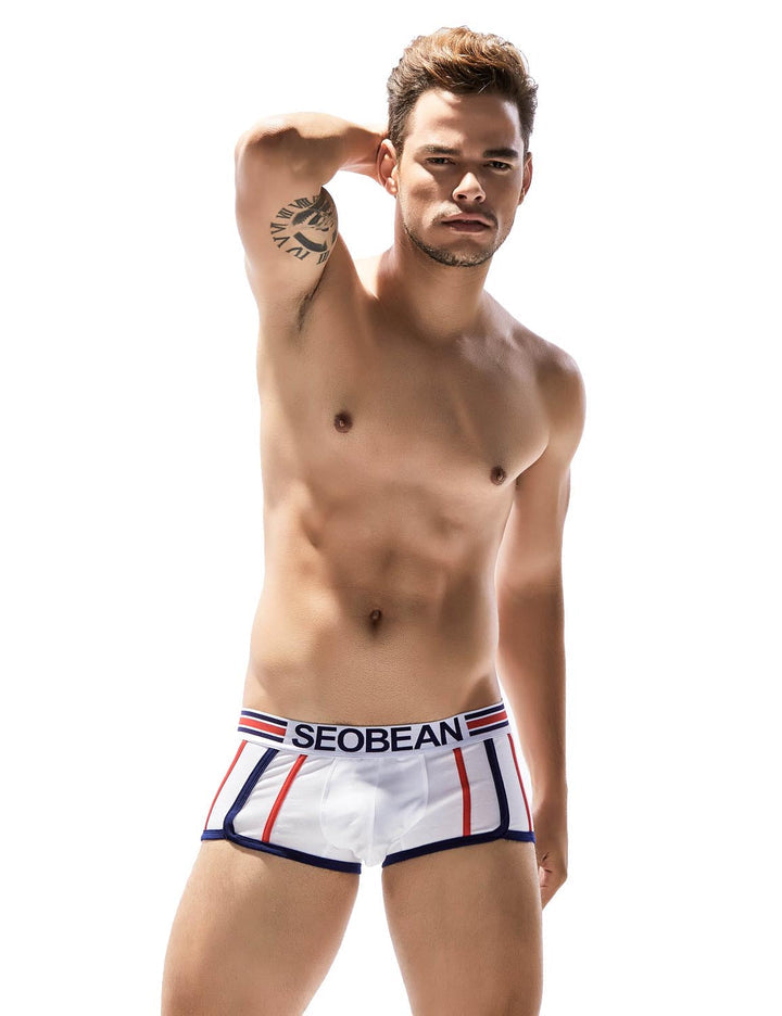 SEOBEAN Low-Rise Trunk Boxerbrief Striped Side - SEOBEAN Low-Rise Trunk Boxerbrief Striped Side - Dunkelblau / M (Europe Size S) - BIMONI