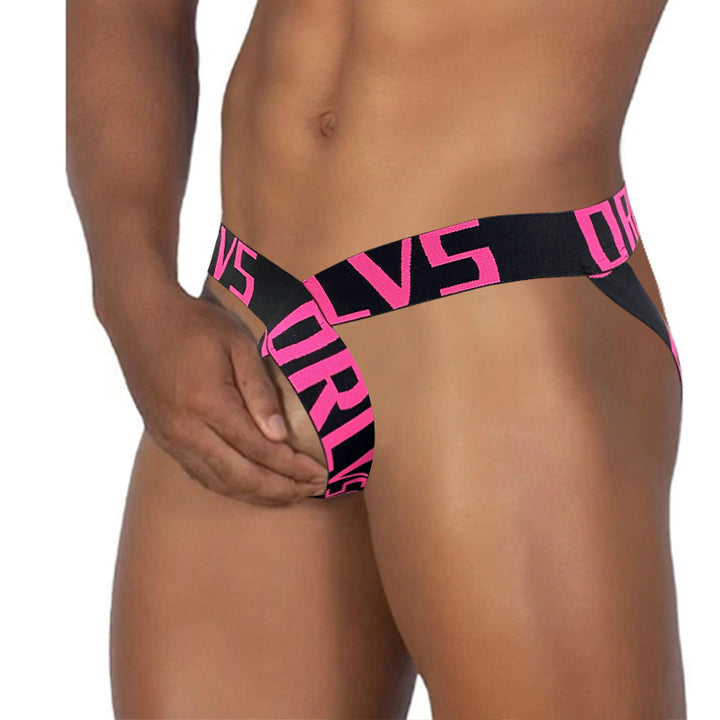 ORLVS Low-Rise Jock Crossed Band Jockstrap - ORLVS Low-Rise Jock Crossed Band Jockstrap - Pink / M (Europe Size S) - BIMONI