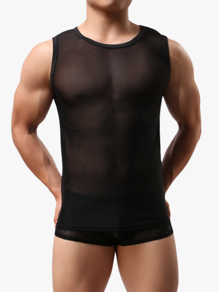 Ärmelloses Netz Tanktop