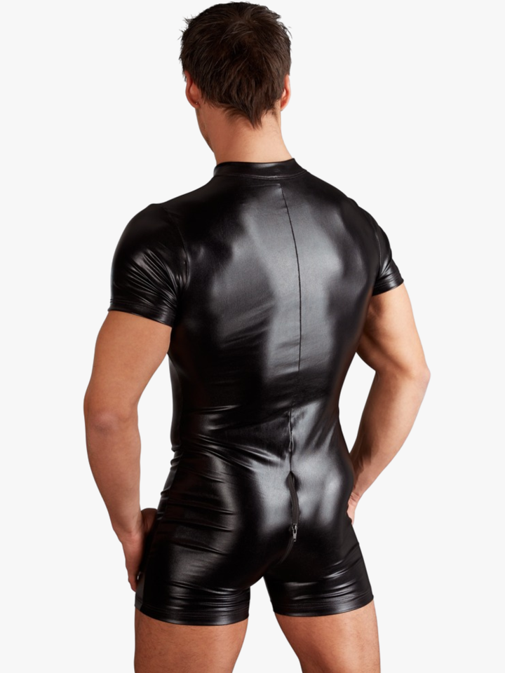 Lackleder Anzug mit Verschluss