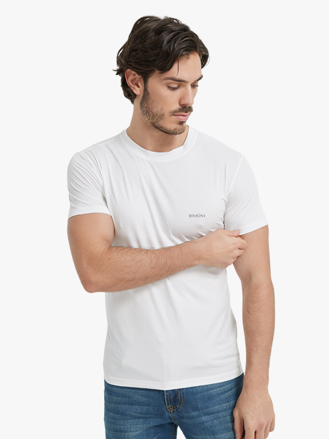 Elastisch BIMONI T-Shirt mit Rund-Ausschnitt
