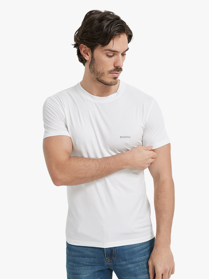 Elastisch BIMONI T-Shirt mit Rund-Ausschnitt