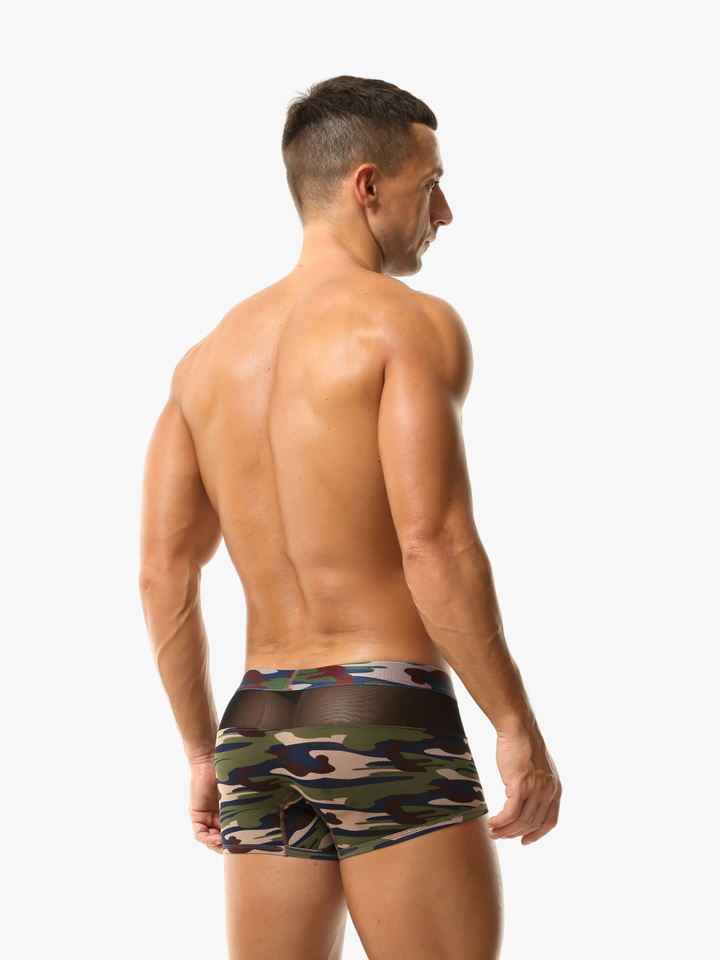 Trunk Boxer mit mit Netz-Einsätzen Camouflage