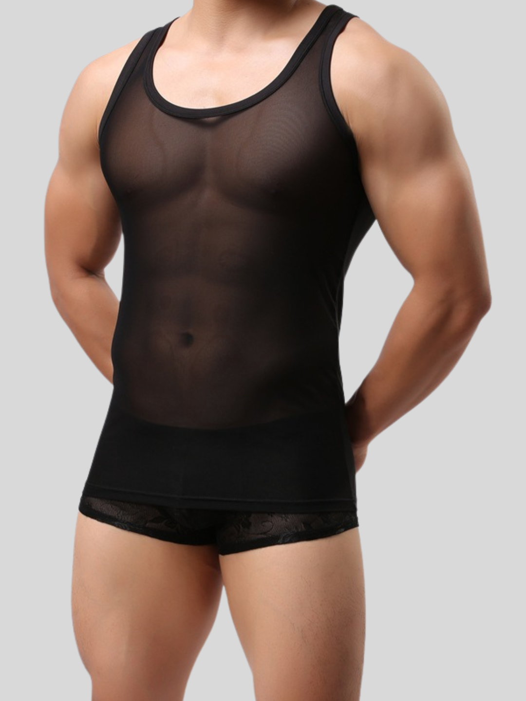 Ärmelloses Netz Tanktop