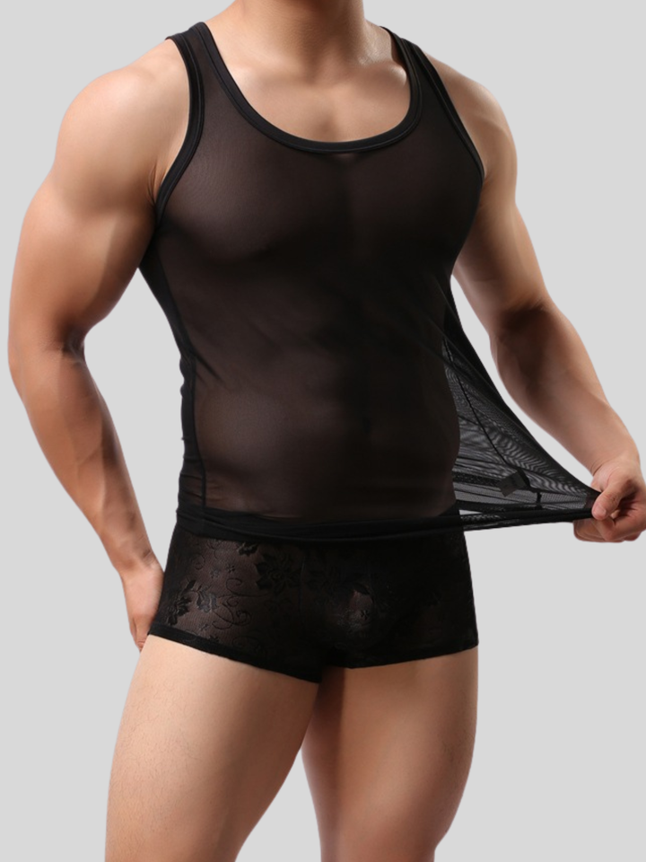 Ärmelloses Netz Tanktop