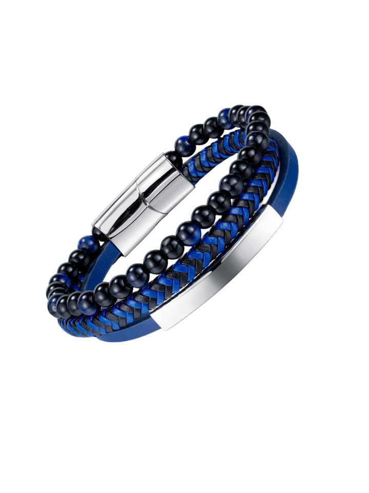 Armband Edelstahl Kunstleder