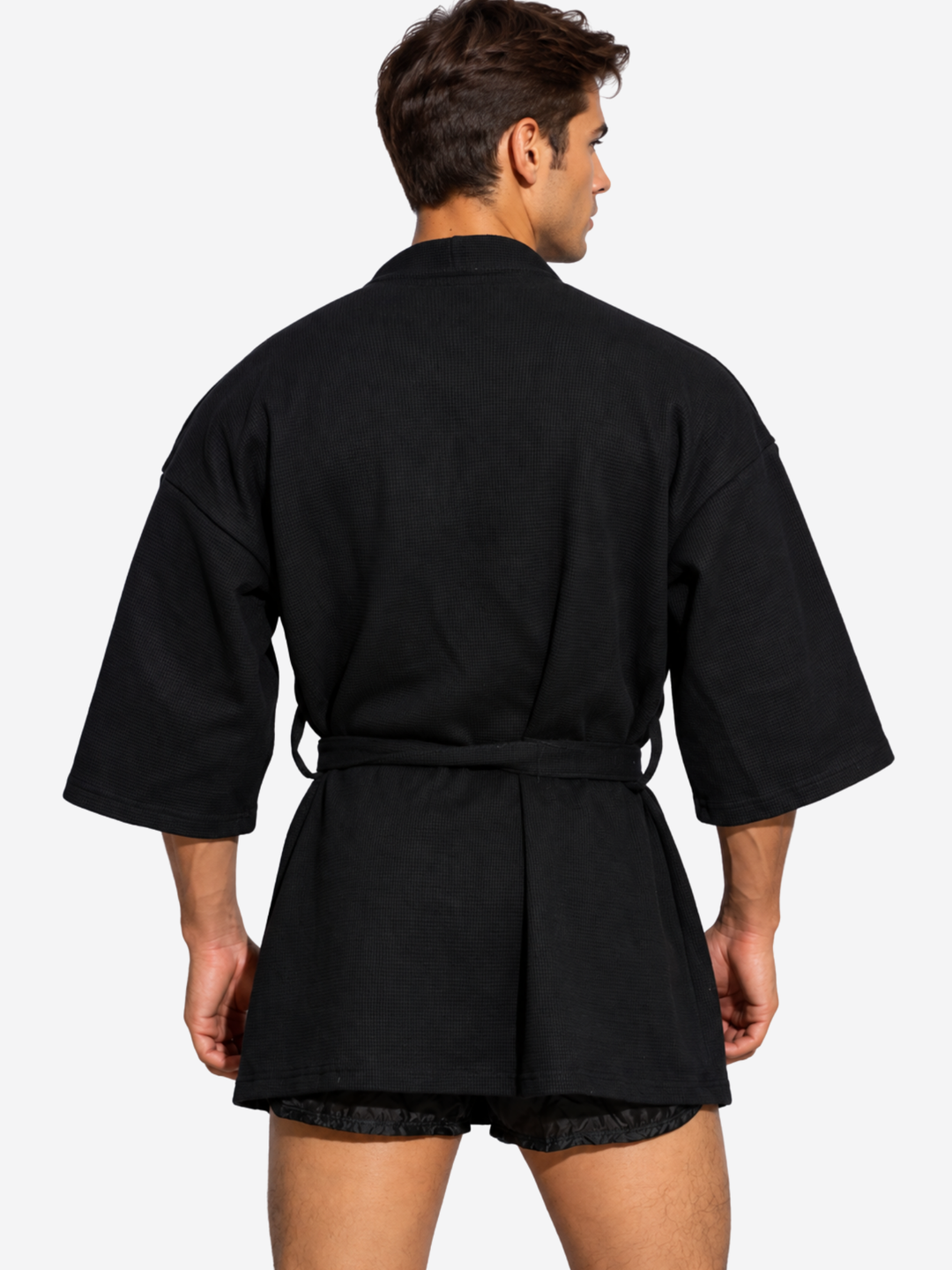 Peignoir court en coton pour homme