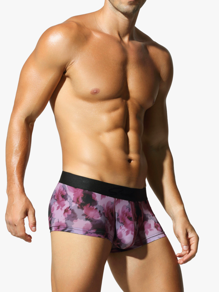 Low-Rise Trunk Boxershorts mit floralem Print