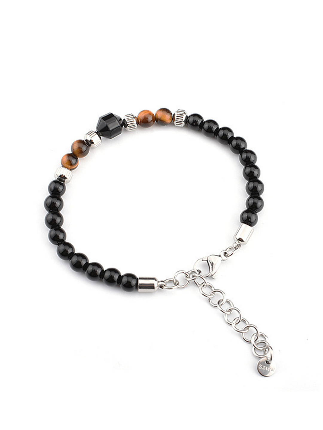 Armband Titan mit Tigenaugen Onyx