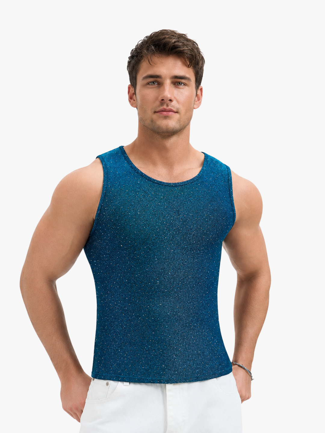 Herren Glitzer-Tanktop Party