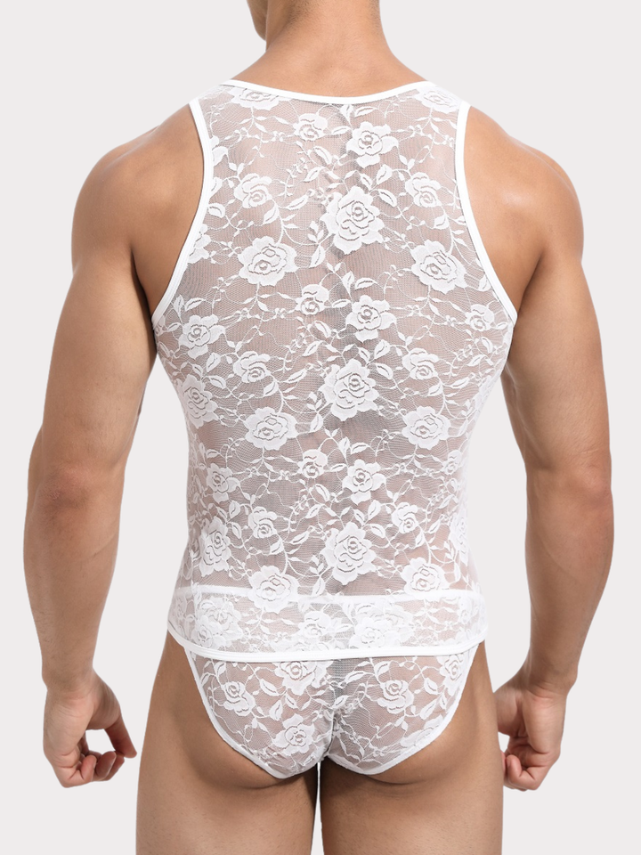 Ärmelloses Bunt Top Unterwäsche Spitzen