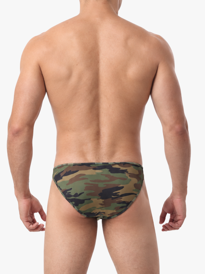Low-Rise Camouflage Slip mit seitlichem Verschluss