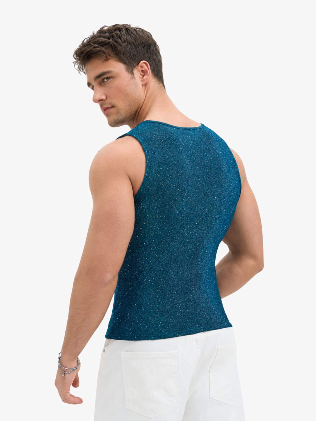 Herren Glitzer-Tanktop Party