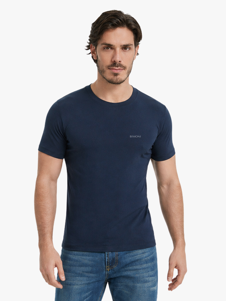 Elastisch BIMONI T-Shirt mit Rund-Ausschnitt