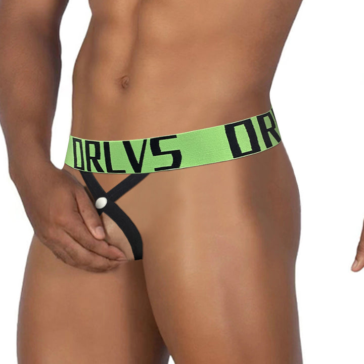 ORLVS Low-Rise Jock Crossed Band Jockstrap - ORLVS Low-Rise Jock Crossed Band Jockstrap - Gruen / M (Europe Size S) - BIMONI