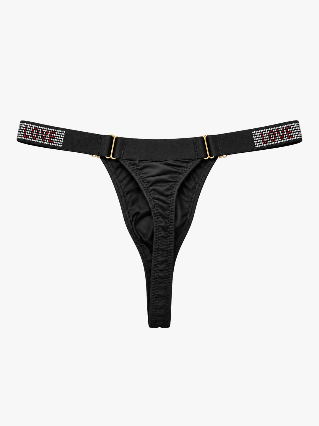 String mit schmalem Schnitt und dekorativem Strass-Bund