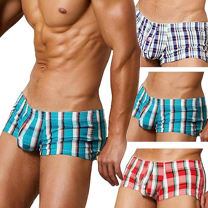 SEOBEAN Low-Rise Boxer Classic Baumwolle Kariert