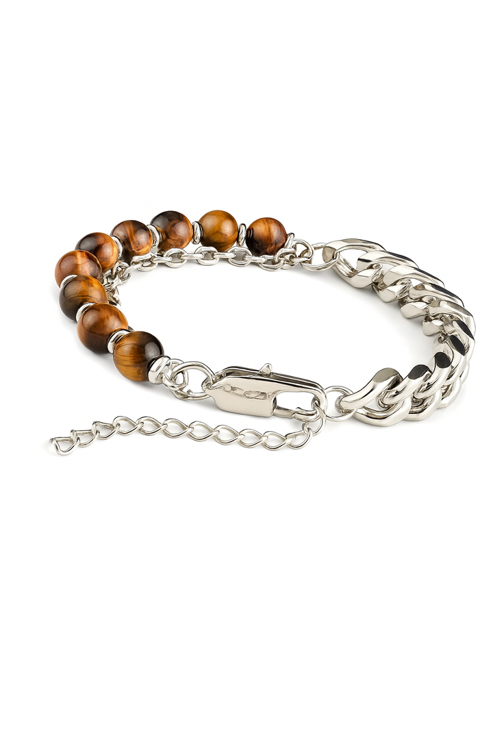 Armband Titan mit Tigeraugen 19-24cm