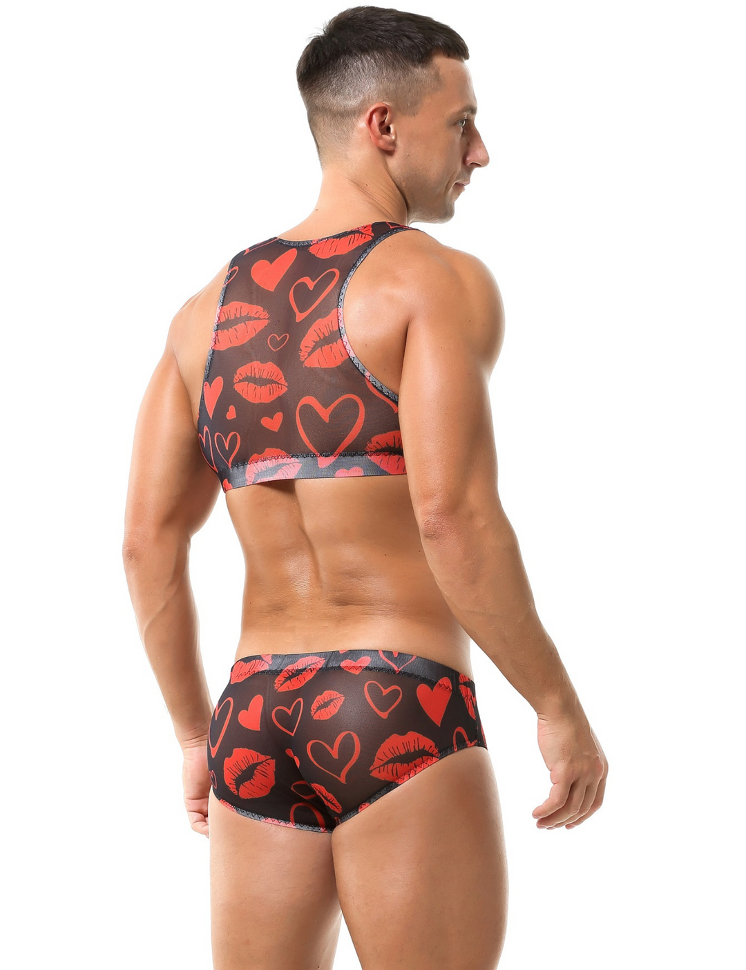 Ärmelloses Bunt Top Unterwäsche Rogenbogen Banana Lippe