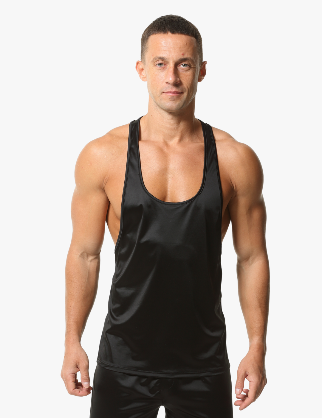 Ärmelloses Tanktop mit Seiden-Effekt