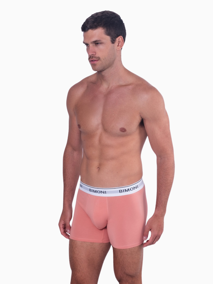 BIMONI Herren Lange Retroshorts Boxershorts – aus langstapeliger Premium-Baumwolle