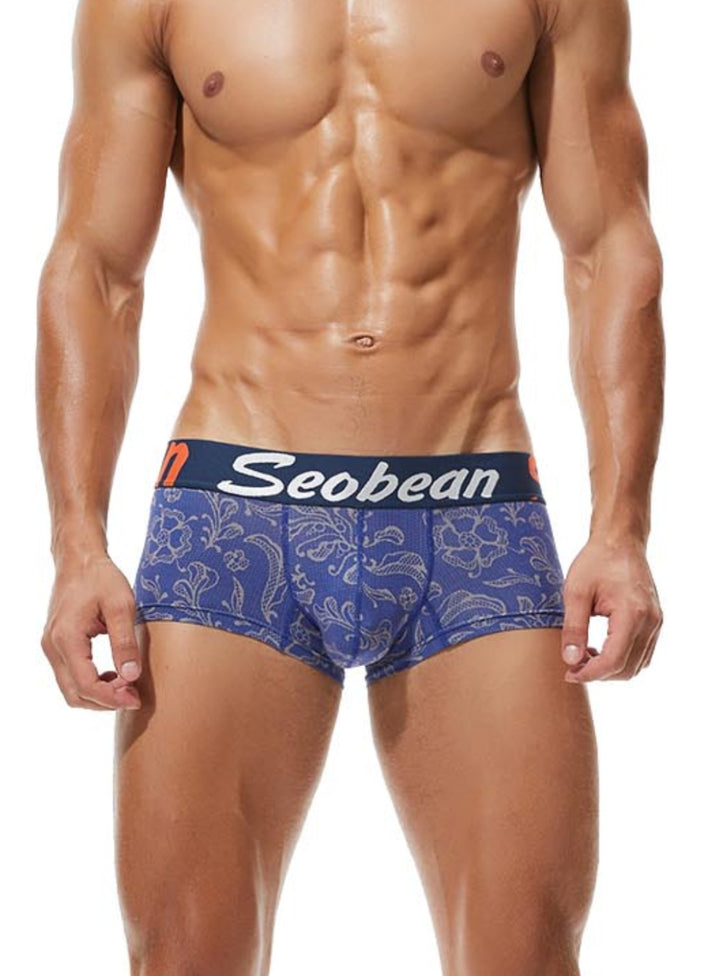 SEOBEAN Flower Low-Rise Boxer Trunk - SEOBEAN Flower Low-Rise Boxer Trunk - Blau / M (Europe Size S) - BIMONI