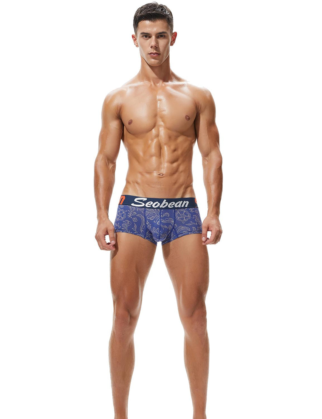 SEOBEAN Flower Low-Rise Boxer Trunk - SEOBEAN Flower Low-Rise Boxer Trunk - Blau / M (Europe Size S) - BIMONI