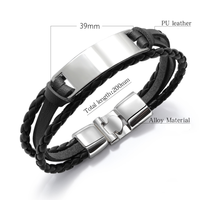 Armband Titan mit Leder - Armband Titan mit Leder - Default Title - BIMONI